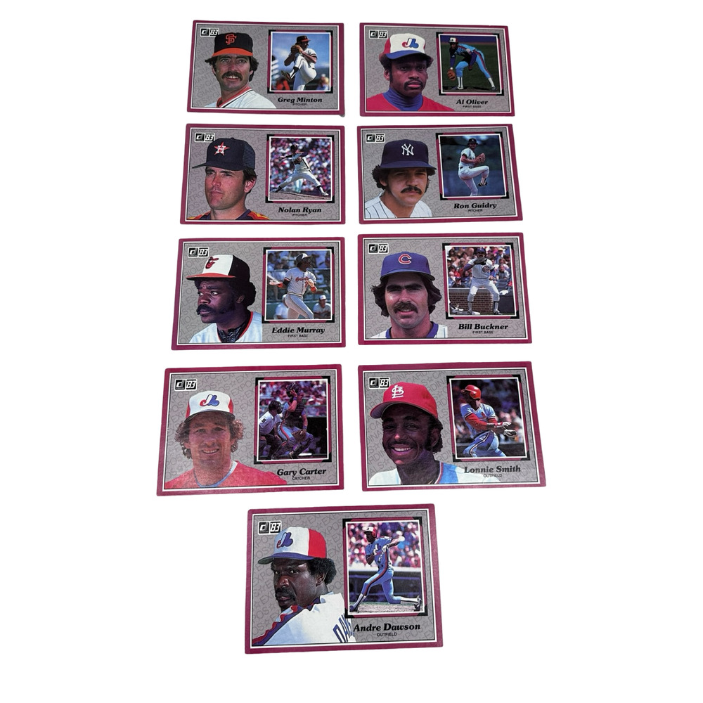 1993 Donruss Jumbo Baseball Cards Nolan Ryan Dawson Murray Buckner Carter Lot 9